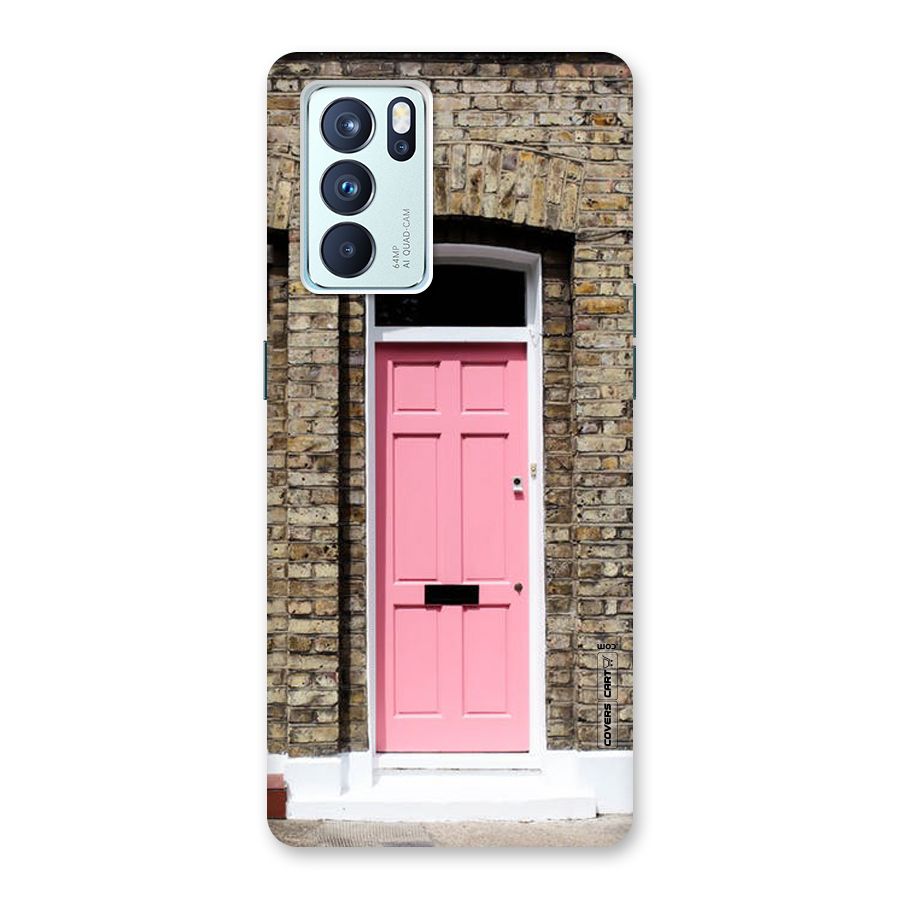 Pastel Pink Door Back Case for Oppo Reno6 Pro 5G