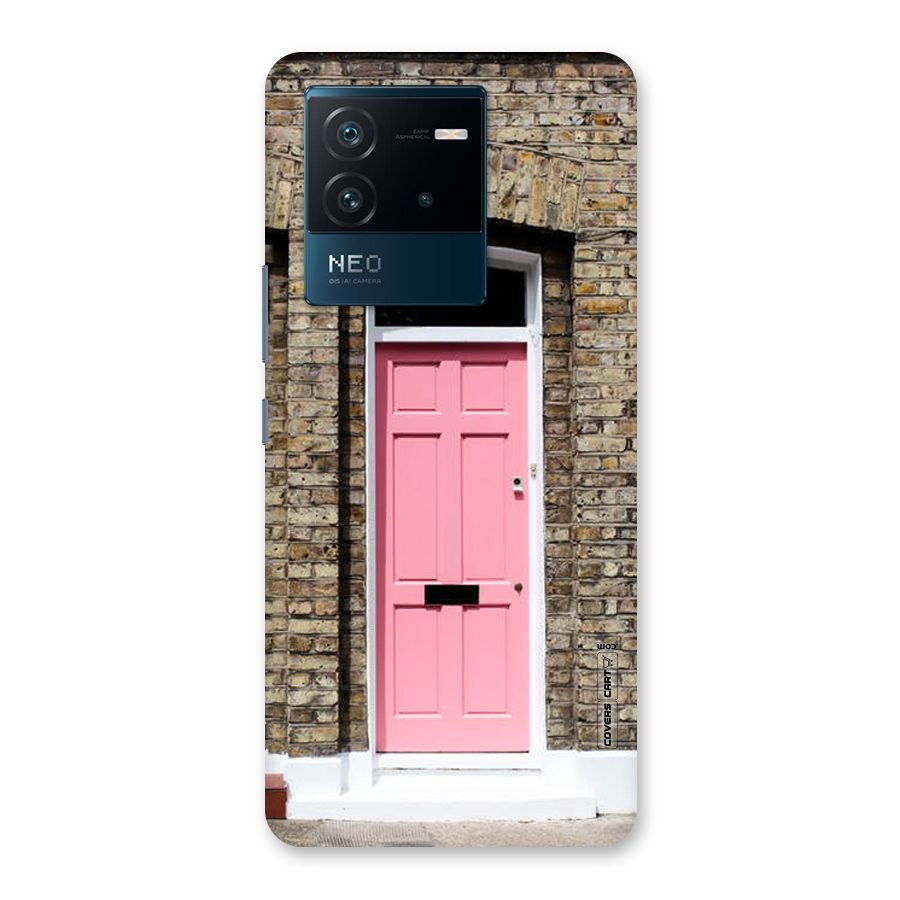Pastel Pink Door Back Case for Vivo iQOO Neo 6 5G