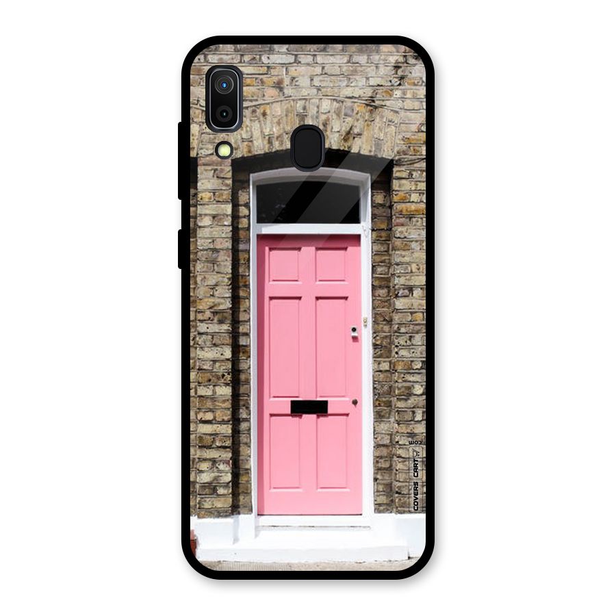 Pastel Pink Door Glass Back Case for Galaxy A30