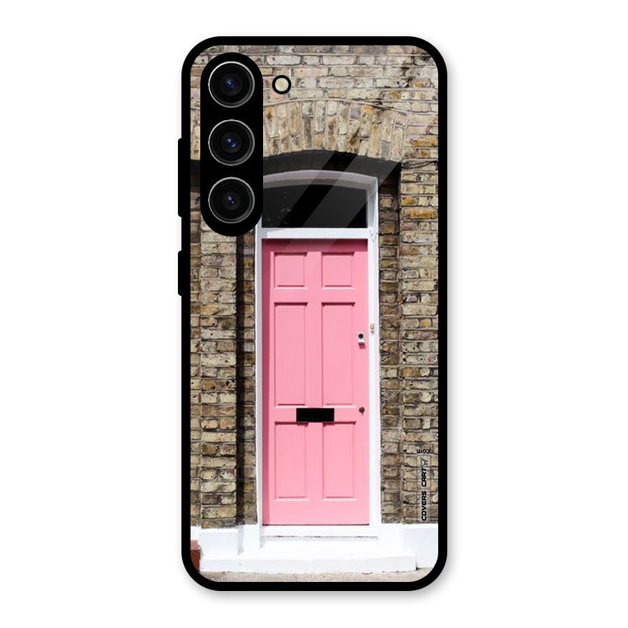 Pastel Pink Door Glass Back Case for Galaxy S23