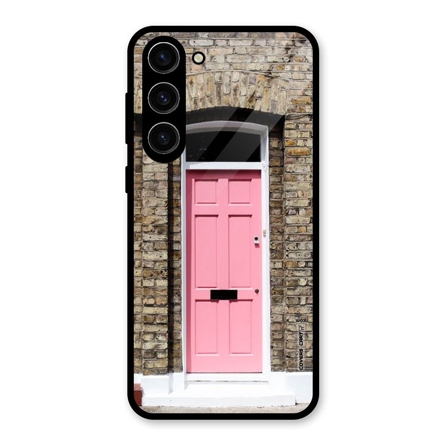 Pastel Pink Door Glass Back Case for Galaxy S23 Plus