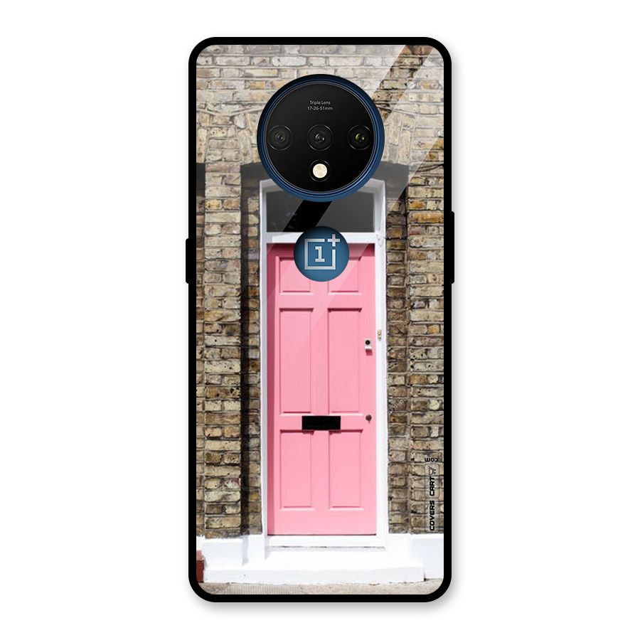 Pastel Pink Door Glass Back Case for OnePlus 7T