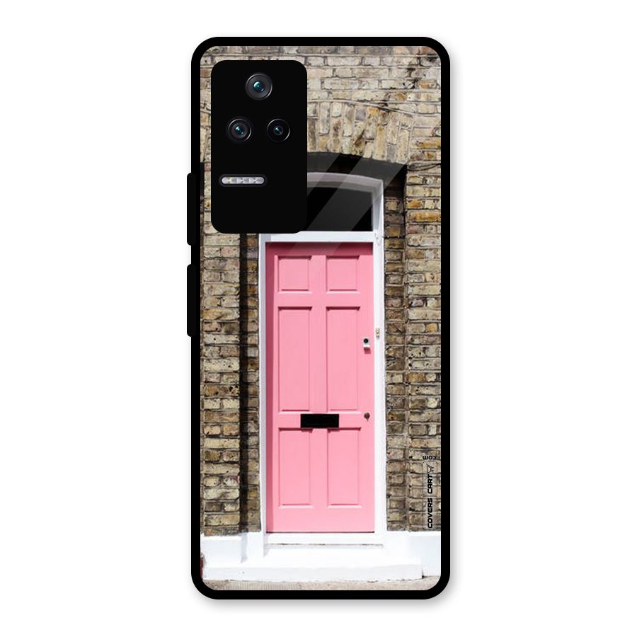 Pastel Pink Door Glass Back Case for Poco F4 5G