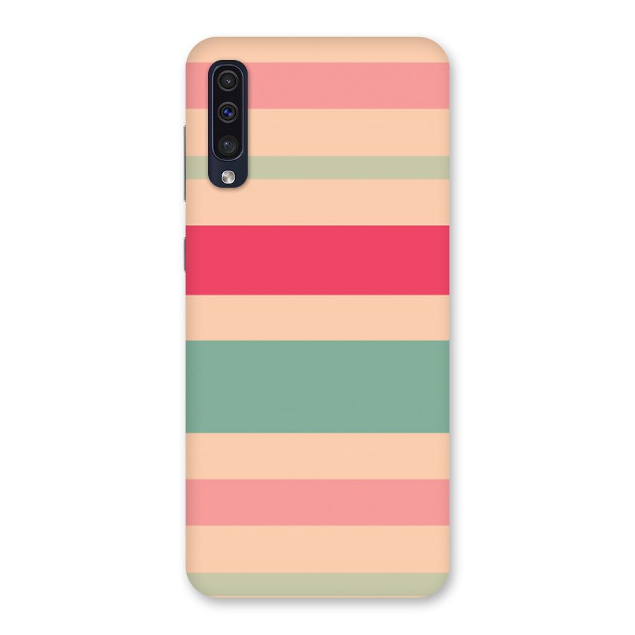 Pastel Stripes Vintage Back Case for Galaxy A50