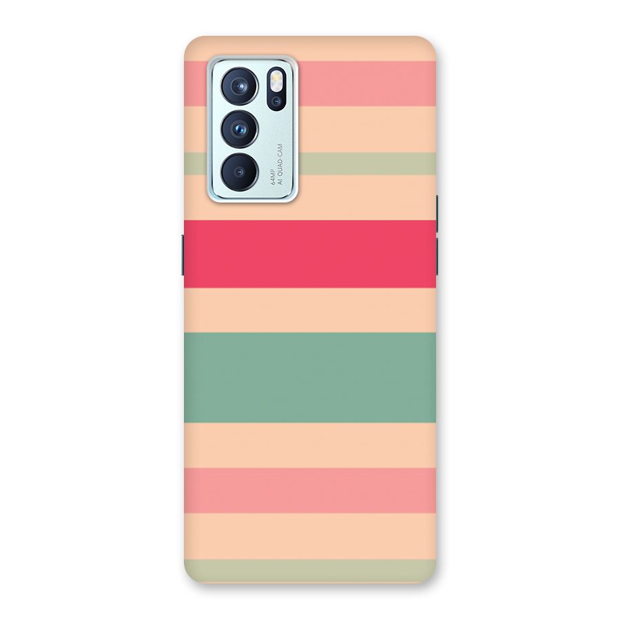 Pastel Stripes Vintage Back Case for Oppo Reno6 Pro 5G