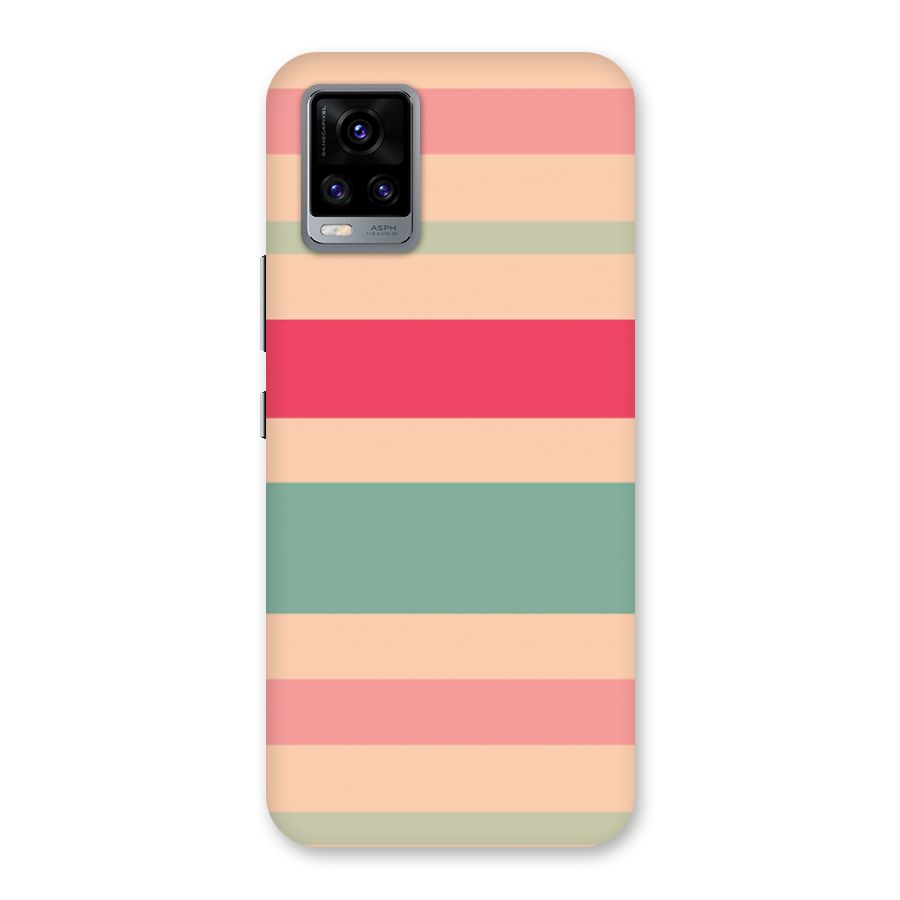 Pastel Stripes Vintage Back Case for Vivo V20