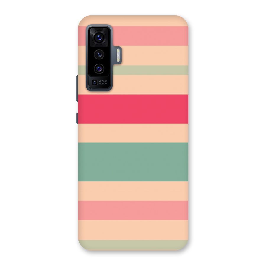 Pastel Stripes Vintage Back Case for Vivo X50