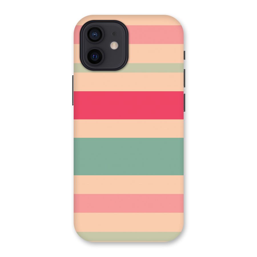 Pastel Stripes Vintage Back Case for iPhone 12