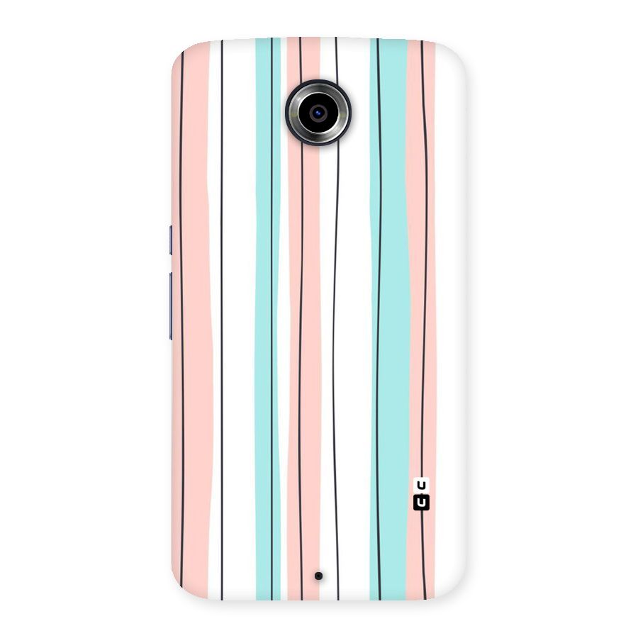Pastel Tri Stripes Back Case for Nexsus 6