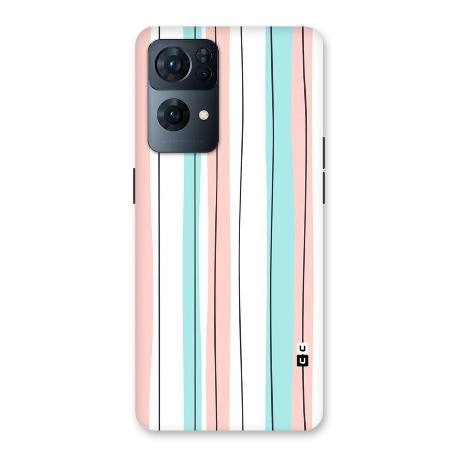 Pastel Tri Stripes Back Case for Oppo Reno7 Pro 5G