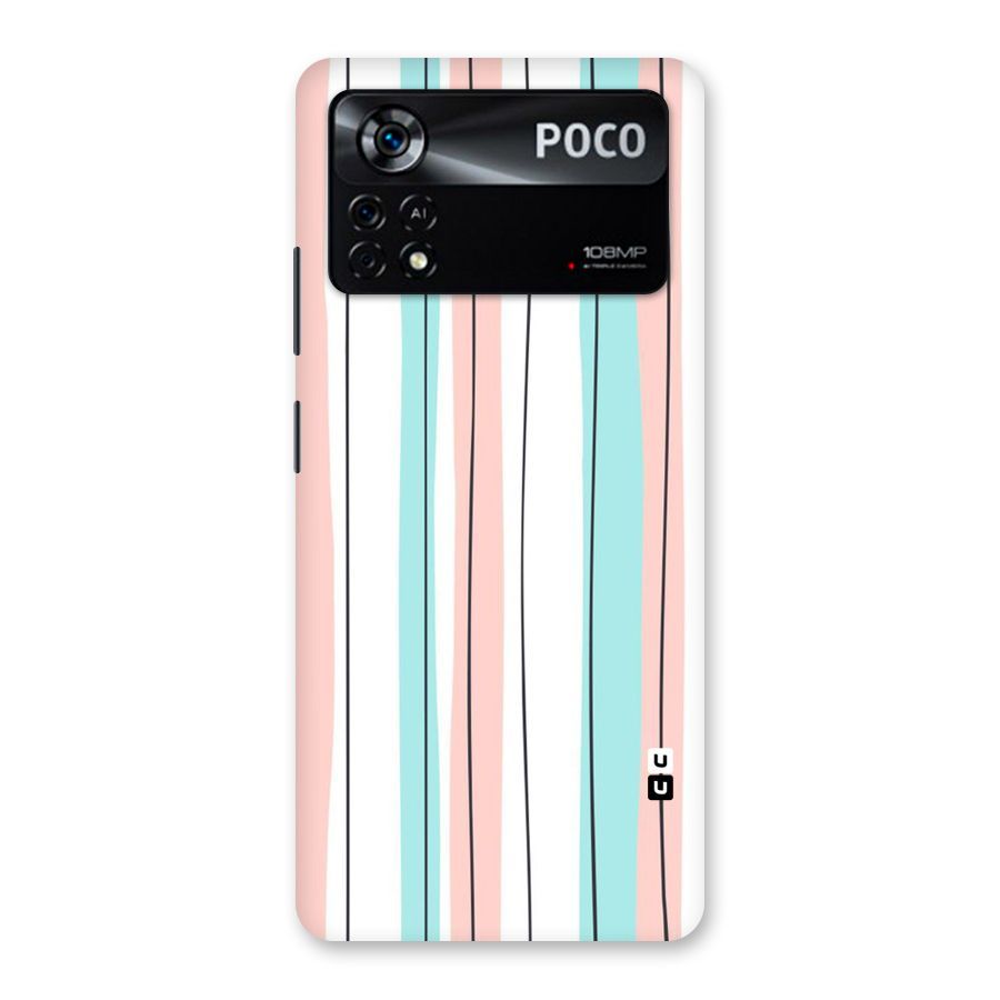 Pastel Tri Stripes Back Case for Poco X4 Pro 5G