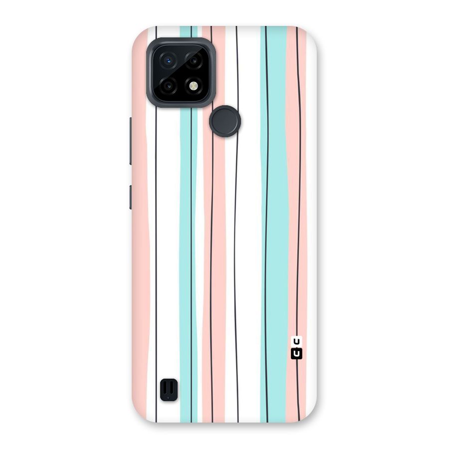 Pastel Tri Stripes Back Case for Realme C21