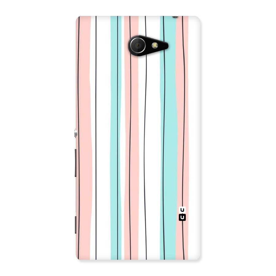 Pastel Tri Stripes Back Case for Sony Xperia M2