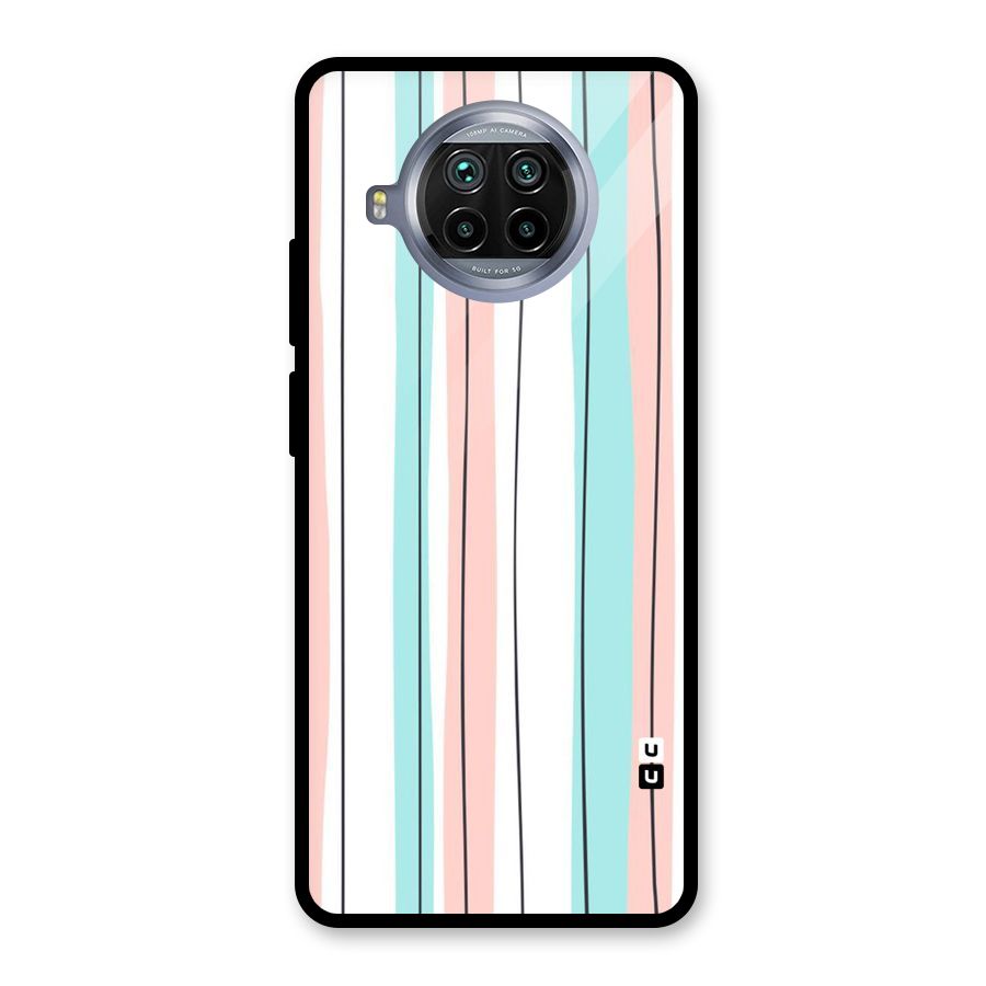 Pastel Tri Stripes Glass Back Case for Mi 10i