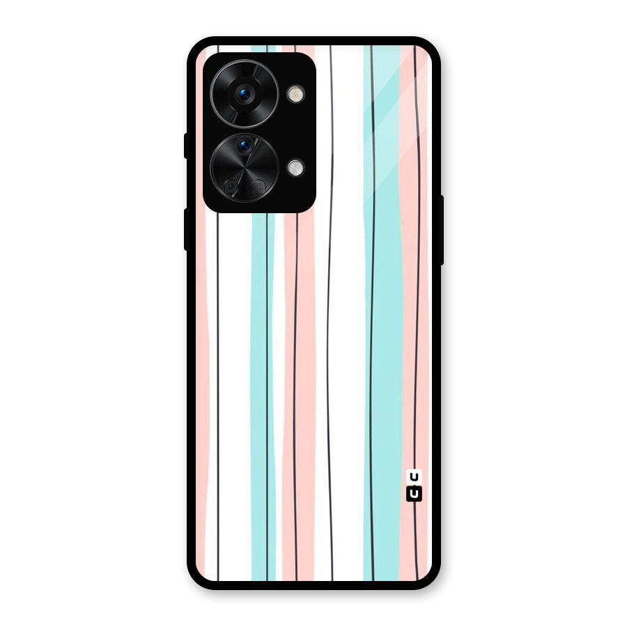 Pastel Tri Stripes Glass Back Case for OnePlus Nord 2T
