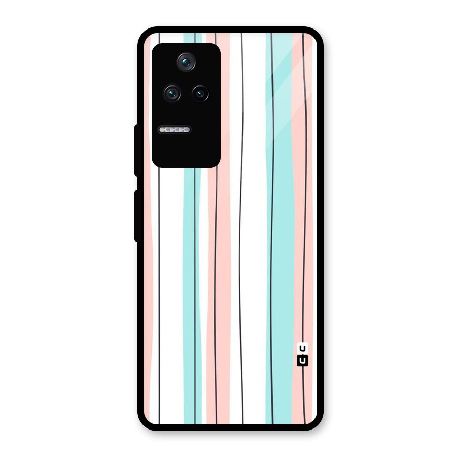 Pastel Tri Stripes Glass Back Case for Poco F4 5G