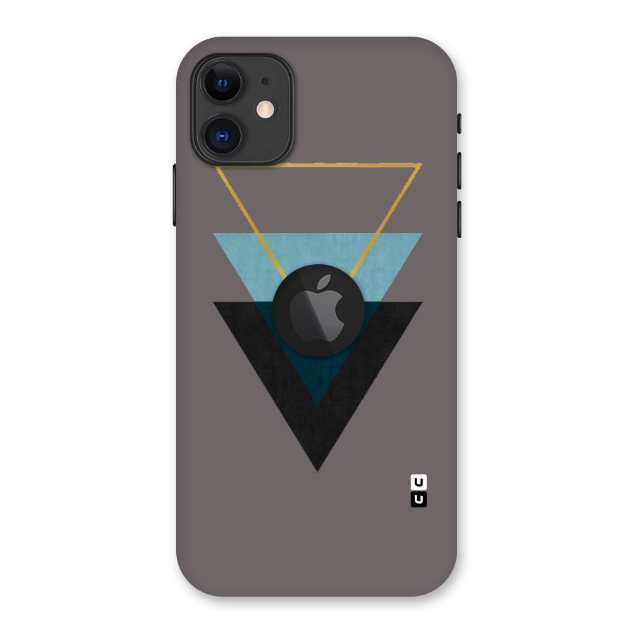 Pastel Triangle Back Case for iPhone 11 Logo Cut