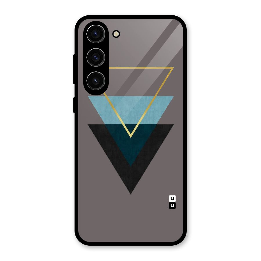 Pastel Triangle Glass Back Case for Galaxy S23 Plus