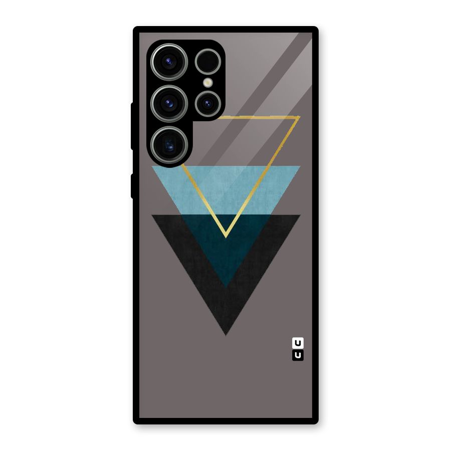Pastel Triangle Glass Back Case for Galaxy S23 Ultra