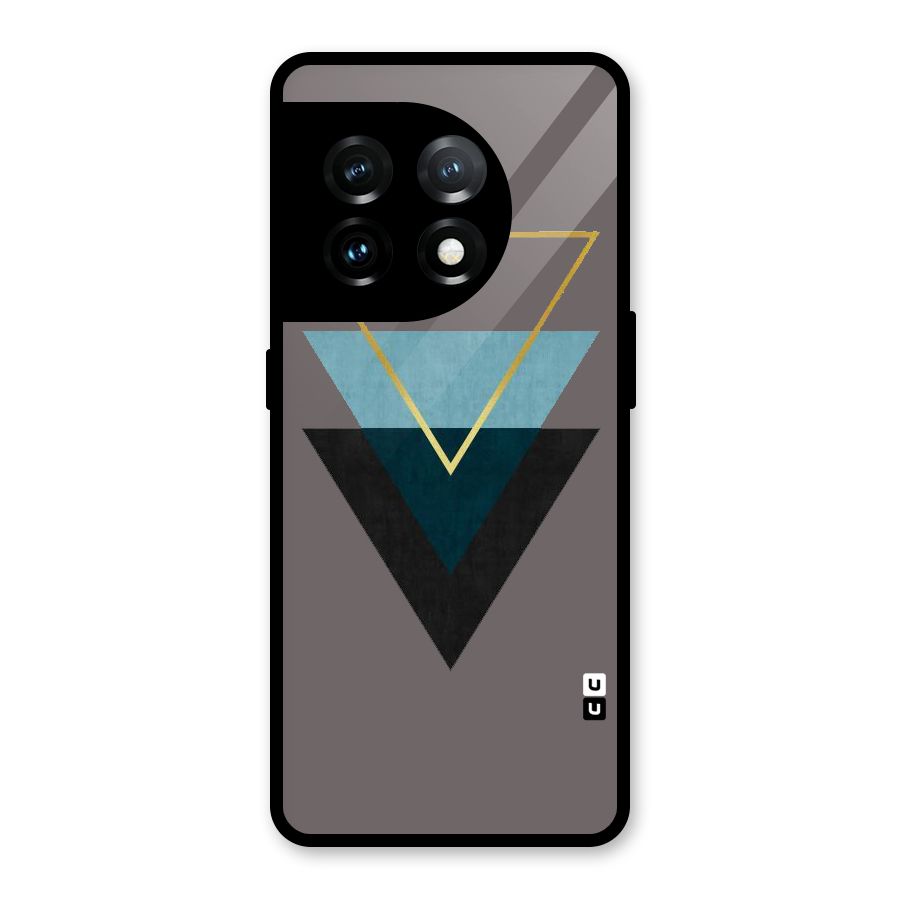 Pastel Triangle Glass Back Case for OnePlus 11