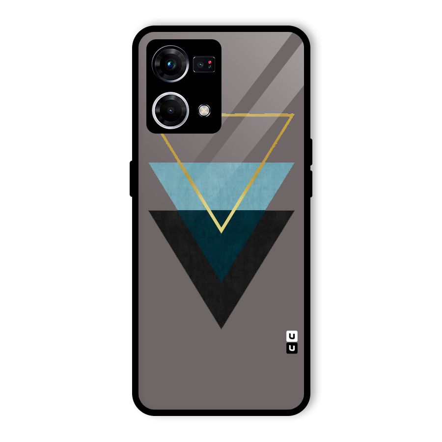 Pastel Triangle Glass Back Case for Oppo F21 Pro 5G