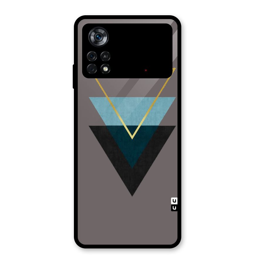 Pastel Triangle Glass Back Case for Poco X4 Pro 5G