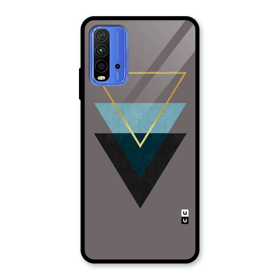 Pastel Triangle Glass Back Case for Redmi 9 Power
