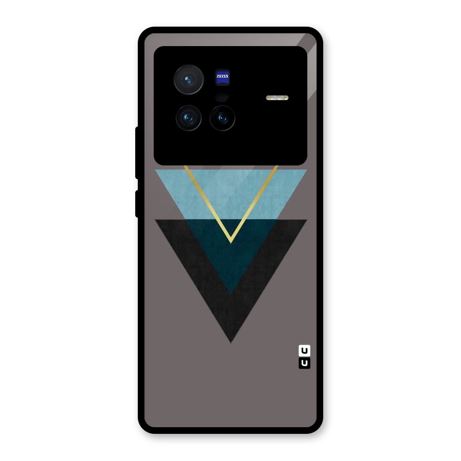 Pastel Triangle Glass Back Case for Vivo X80