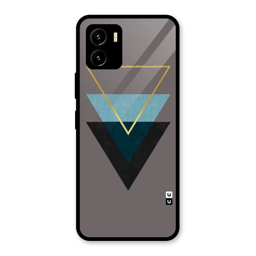 Pastel Triangle Glass Back Case for Vivo Y15s