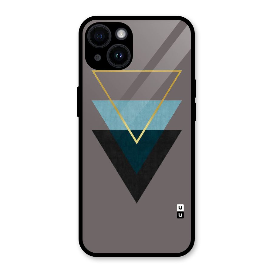Pastel Triangle Glass Back Case for iPhone 14