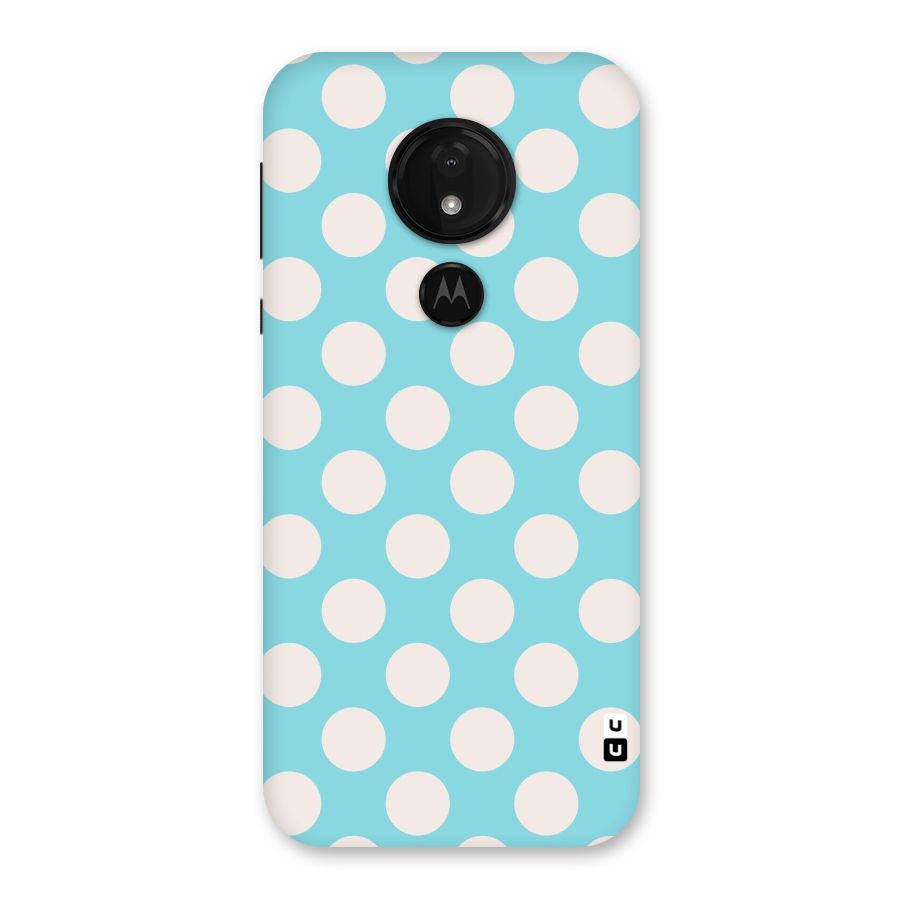 Pastel White Polka Dots Back Case for Moto G7 Power