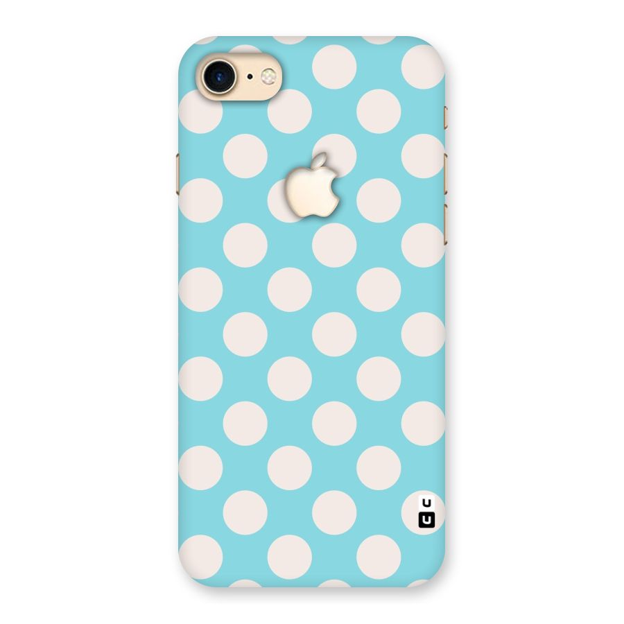 Pastel White Polka Dots Back Case for iPhone 7 Apple Cut