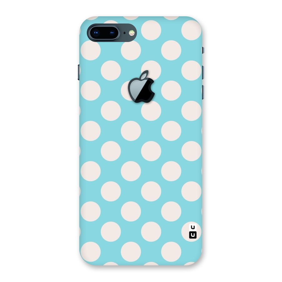 Pastel White Polka Dots Back Case for iPhone 7 Plus Apple Cut