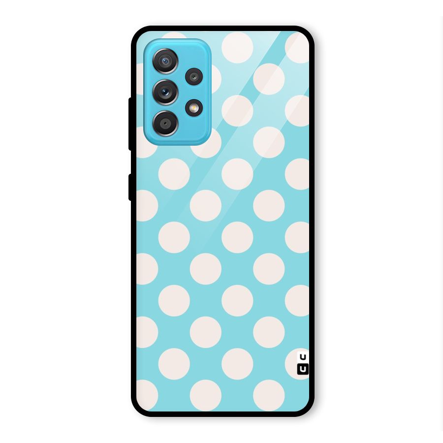 Pastel White Polka Dots Glass Back Case for Galaxy A52