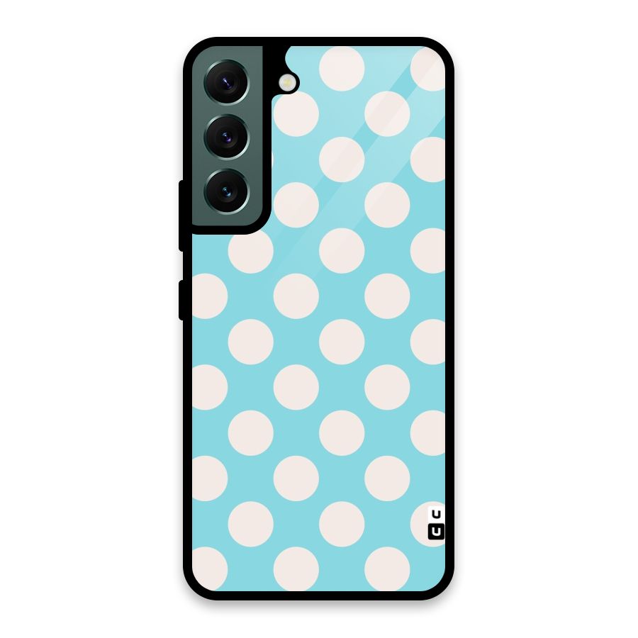 Pastel White Polka Dots Glass Back Case for Galaxy S22 5G