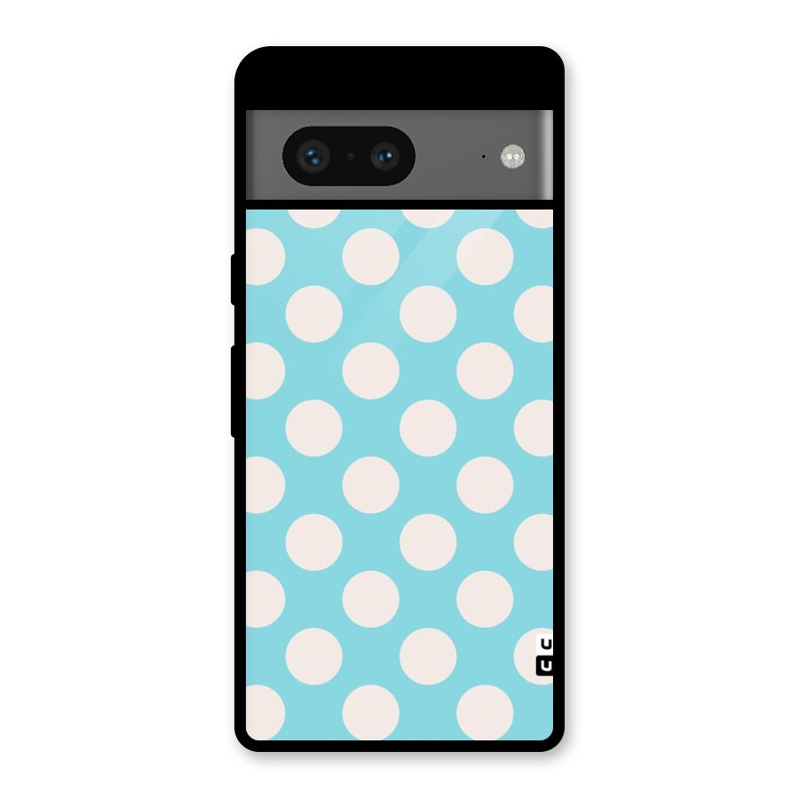 Pastel White Polka Dots Glass Back Case for Google Pixel 7