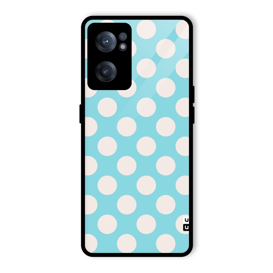 Pastel White Polka Dots Glass Back Case for OnePlus Nord CE 2 5G