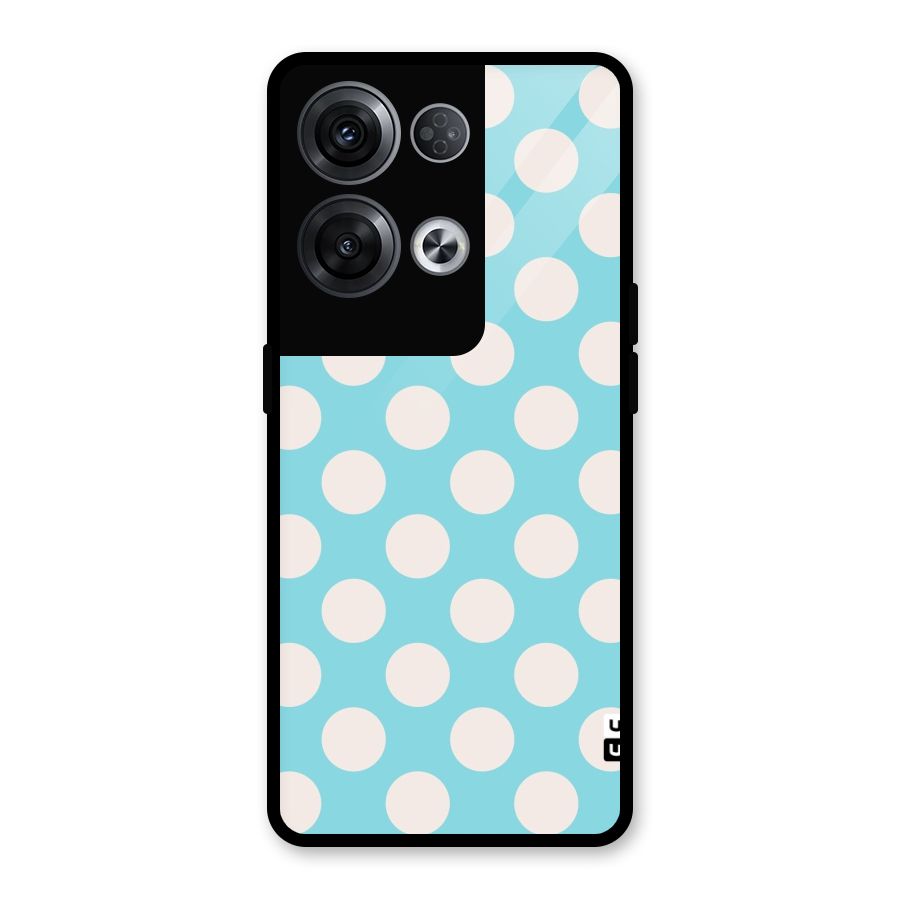 Pastel White Polka Dots Glass Back Case for Oppo Reno8 Pro 5G