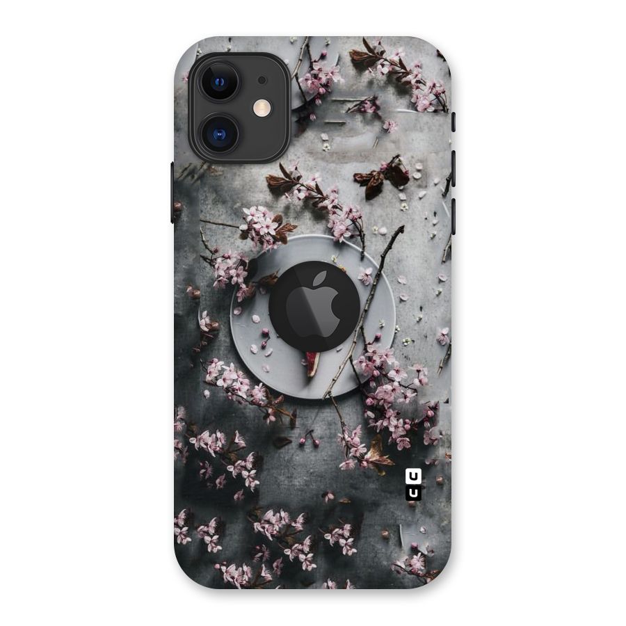 Pastry Florals Back Case for iPhone 11 Logo Cut