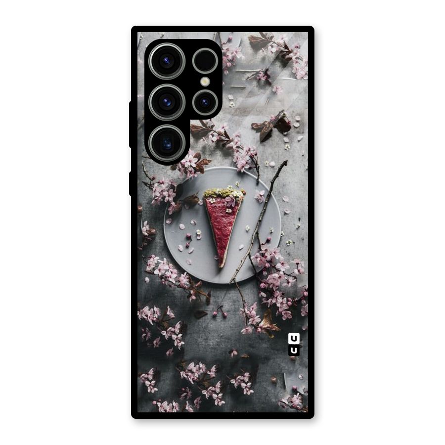 Pastry Florals Glass Back Case for Galaxy S23 Ultra