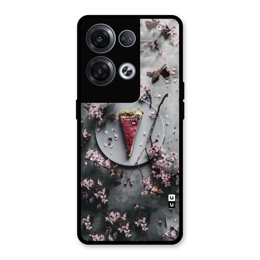 Pastry Florals Glass Back Case for Oppo Reno8 Pro 5G