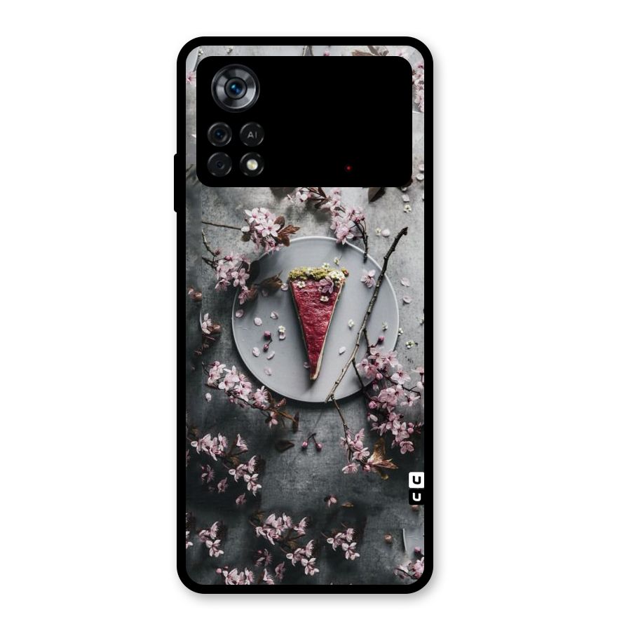 Pastry Florals Glass Back Case for Poco X4 Pro 5G