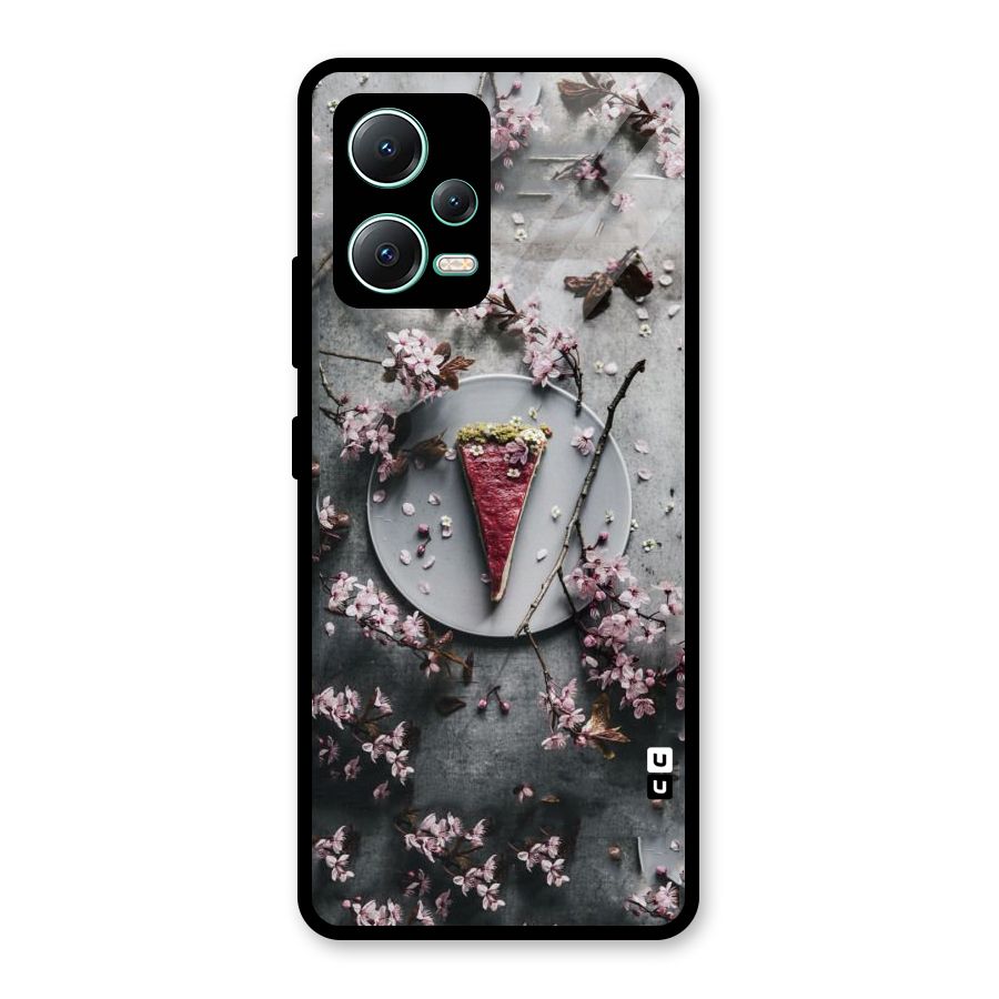 Pastry Florals Glass Back Case for Redmi Note 12 5G