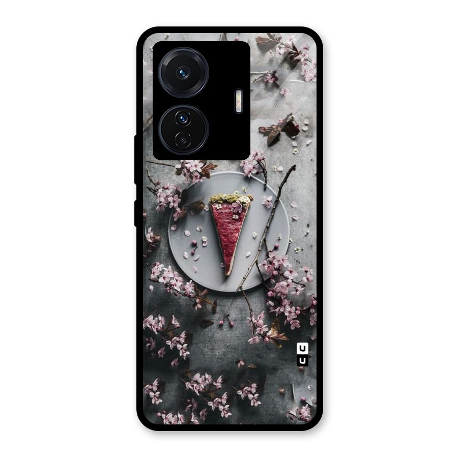 Pastry Florals Glass Back Case for Vivo T1 Pro