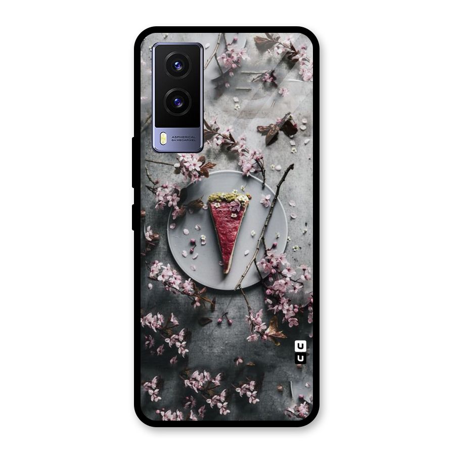 Pastry Florals Glass Back Case for Vivo V21e 5G