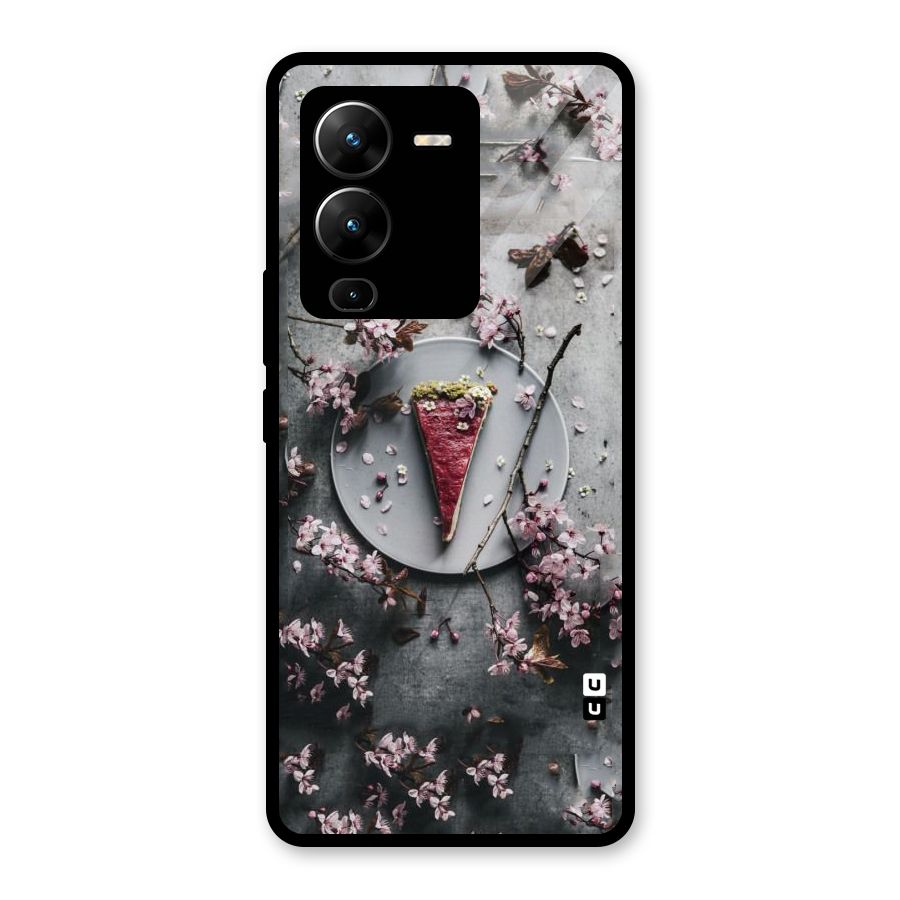 Pastry Florals Glass Back Case for Vivo V25 Pro
