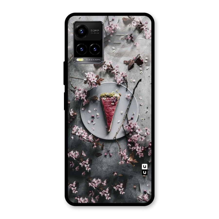 Pastry Florals Glass Back Case for Vivo Y21A