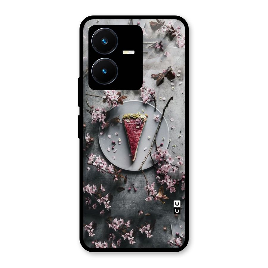 Pastry Florals Glass Back Case for Vivo Y22