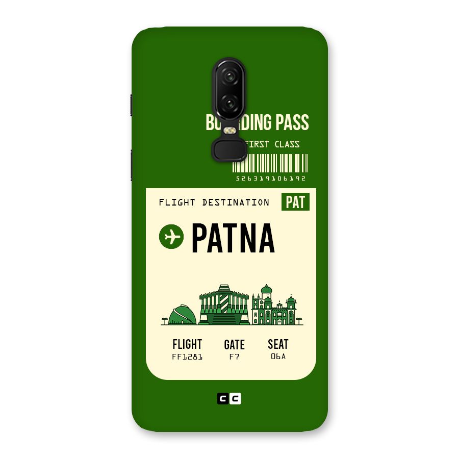 Patna Boarding Pass Back Case for OnePlus 6