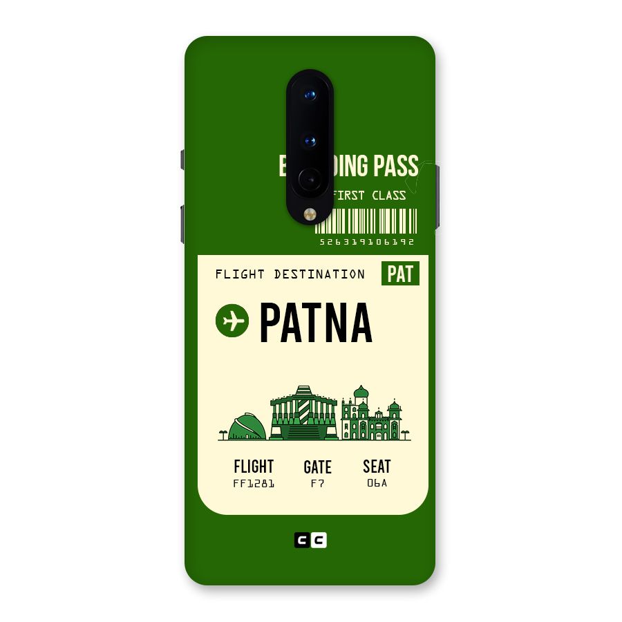 Patna Boarding Pass Back Case for OnePlus 8